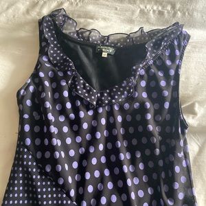 SOLD // Purple Polka Dot Dress
